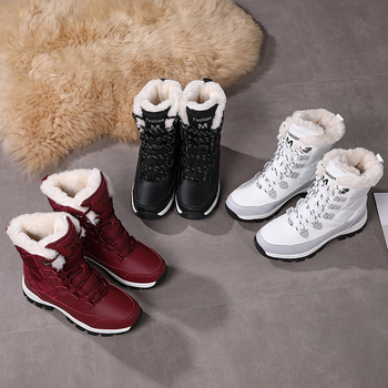 Дамски високи зимни обувки – Изкуствена кожа, Топла подплата, Висок връх, Издръжливи
