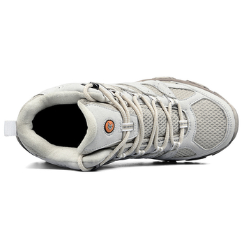 Унисекс планински обувки за туризъм с висок връх – дишаща горна част Mesh + суперфибър, EVA средна подметка, противохлъзгаща гумена подметка