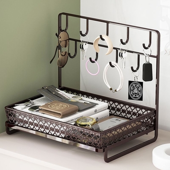 Επιτραπέζιος ράφι εισόδου με θήκη κλειδιών (Μέταλλο; Μικρή θήκη κλειδιών; Αποθήκευση για αυτοκίνητο; Εθνικό στυλ; Καλοκαίρι 2021)