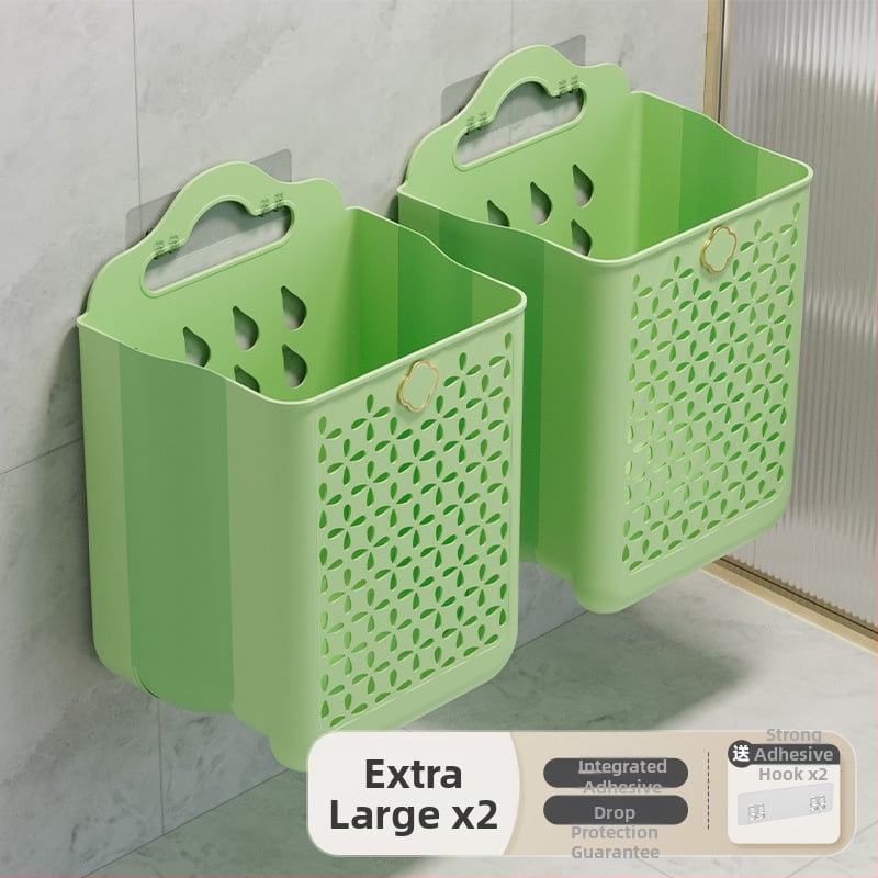 Plastikinis vonios kambario skalbinių krepšys, sieninis, sulankstomas, skirtas purviniems drabužiams