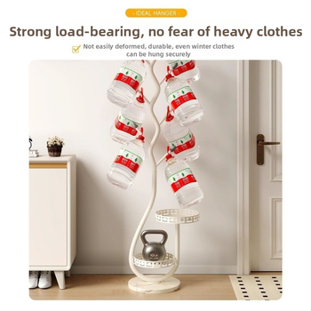 Ανεξάρτητη μεταλλική κρεμάστρα ρούχων, 6 επίπεδα, χωρίς εγκατάσταση, παραδοσιακό στιλ