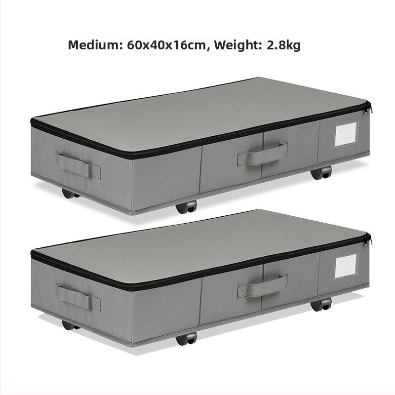 Κουτί αποθήκευσης κάτω από το κρεβάτι με ρόδες, 55L, ύφασμα Oxford 600D, πτυσσόμενο και ανθεκτικό στη σκόνη