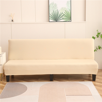 Sulankstomas sofų-lova užvalkalas – pilnas dengiamas, be rankų atramų, elastinis, visoms sezonoms, poliesterio mišinys