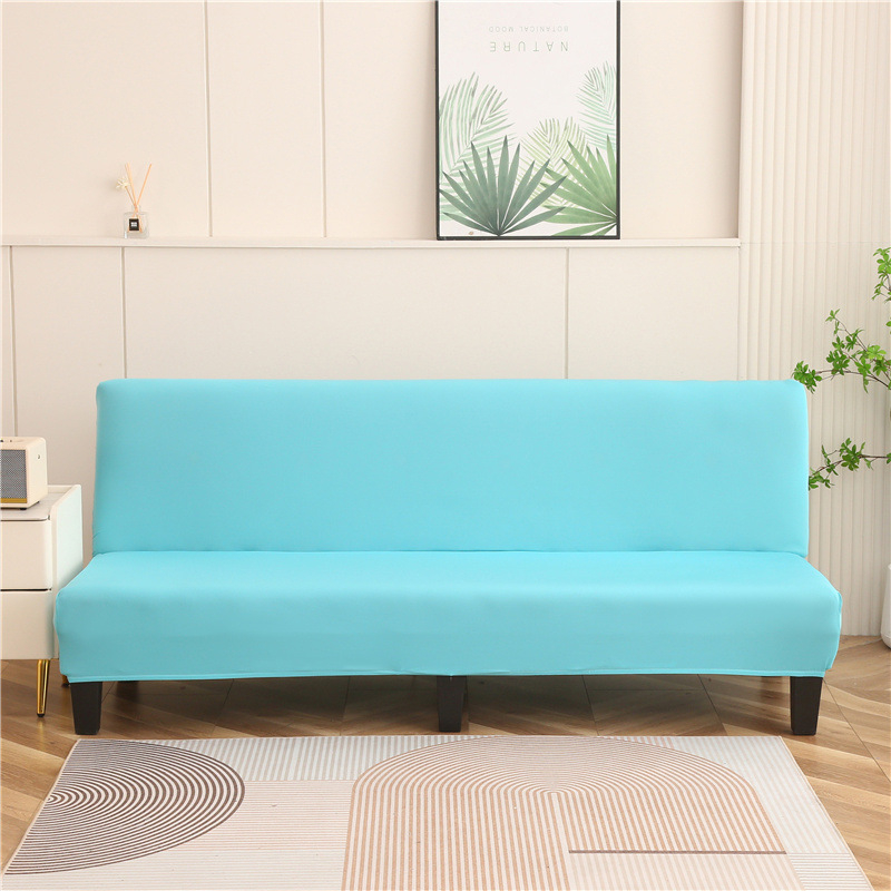 Sulankstomas sofų-lova užvalkalas – pilnas dengiamas, be rankų atramų, elastinis, visoms sezonoms, poliesterio mišinys