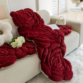 Nereguliarios formos pliušinė sofa pagalvėlė su augalų ir gėlių raštu, paprastas ir šiuolaikinis stilius, Tiger prekės ženklas