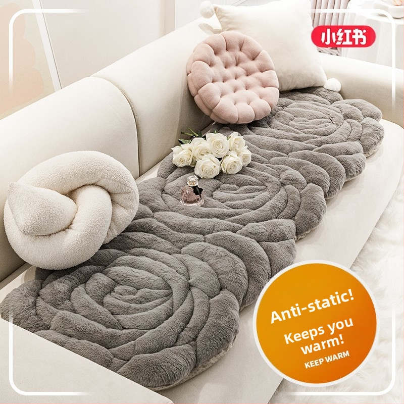 Nereguliarios formos pliušinė sofa pagalvėlė su augalų ir gėlių raštu, paprastas ir šiuolaikinis stilius, Tiger prekės ženklas