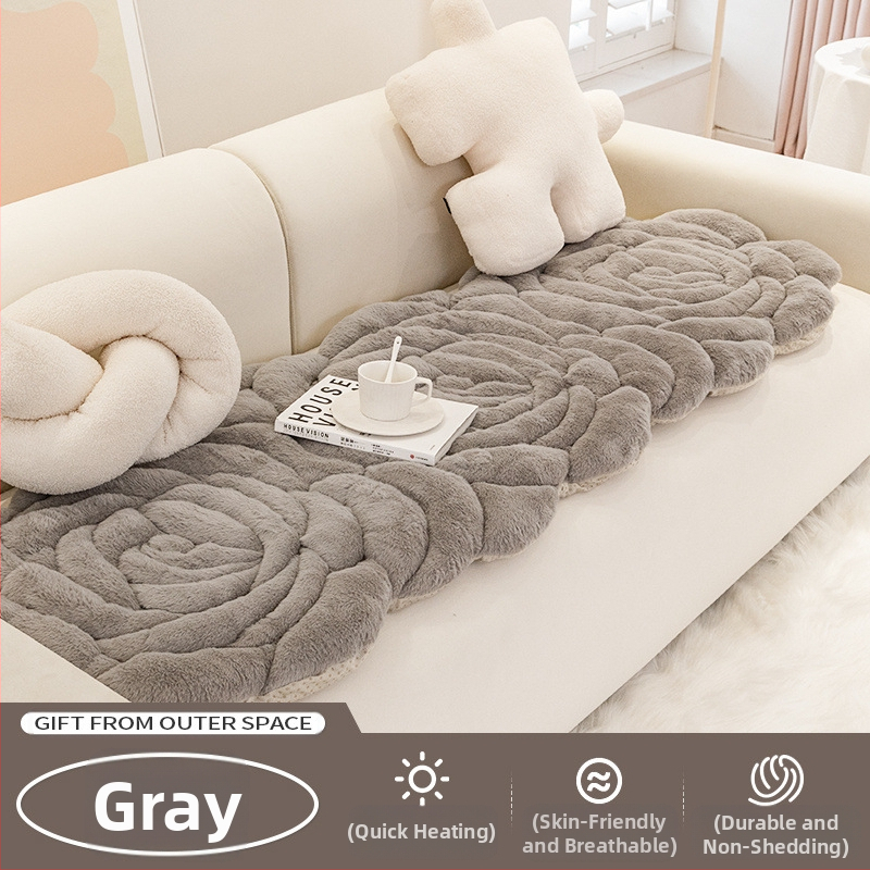 Nereguliarios formos pliušinė sofa pagalvėlė su augalų ir gėlių raštu, paprastas ir šiuolaikinis stilius, Tiger prekės ženklas