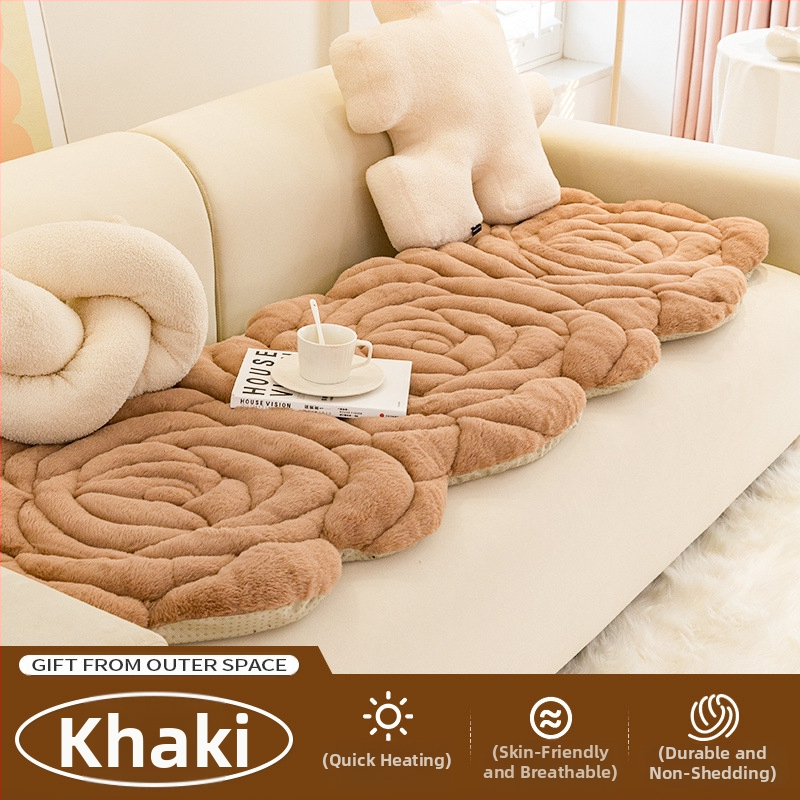 Nereguliarios formos pliušinė sofa pagalvėlė su augalų ir gėlių raštu, paprastas ir šiuolaikinis stilius, Tiger prekės ženklas