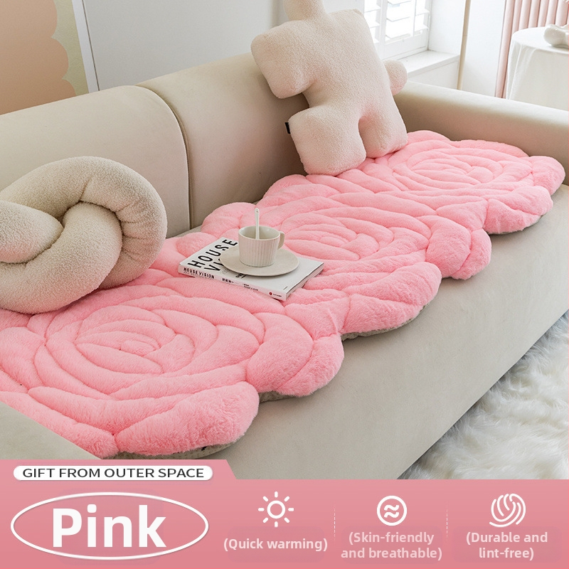 Nereguliarios formos pliušinė sofa pagalvėlė su augalų ir gėlių raštu, paprastas ir šiuolaikinis stilius, Tiger prekės ženklas