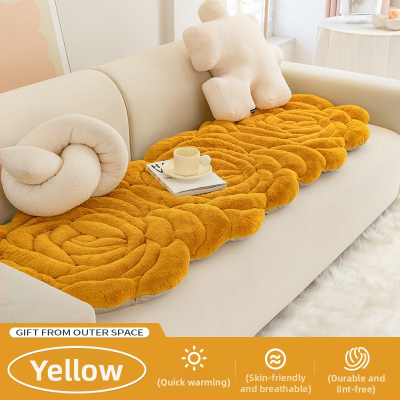 Nereguliarios formos pliušinė sofa pagalvėlė su augalų ir gėlių raštu, paprastas ir šiuolaikinis stilius, Tiger prekės ženklas