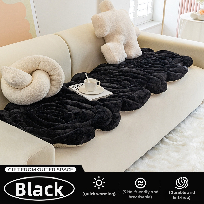 Nereguliarios formos pliušinė sofa pagalvėlė su augalų ir gėlių raštu, paprastas ir šiuolaikinis stilius, Tiger prekės ženklas