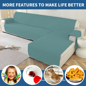 Šunų mylintis sofų užvalkalas su pagalve kampiniams sofoms – atsparus vandeniui, neslystantis, poliesteris, pritaikomas, šiuolaikinis minimalistinis stilius