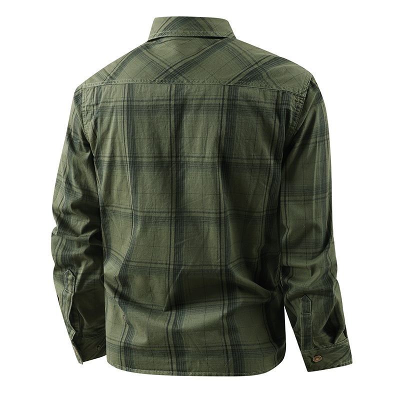 Shirt jacket, дълъг ръкав, plaid pattern, свободна кройка, памук 96%