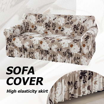 Poliesterio pluošto sofų užvalkalas su augalų gėlių raštu, tinkantis kampinėms sofoms, paprastas stilius