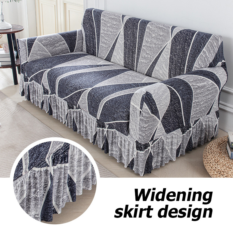 Poliesterio pluošto sofų užvalkalas su augalų gėlių raštu, tinkantis kampinėms sofoms, paprastas stilius