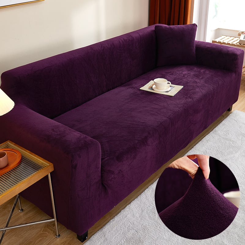 Pliuso sofų užvalkalas trims vietoms, minimalistinis stilius