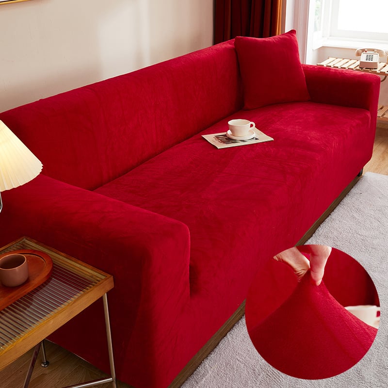 Pliuso sofų užvalkalas trims vietoms, minimalistinis stilius