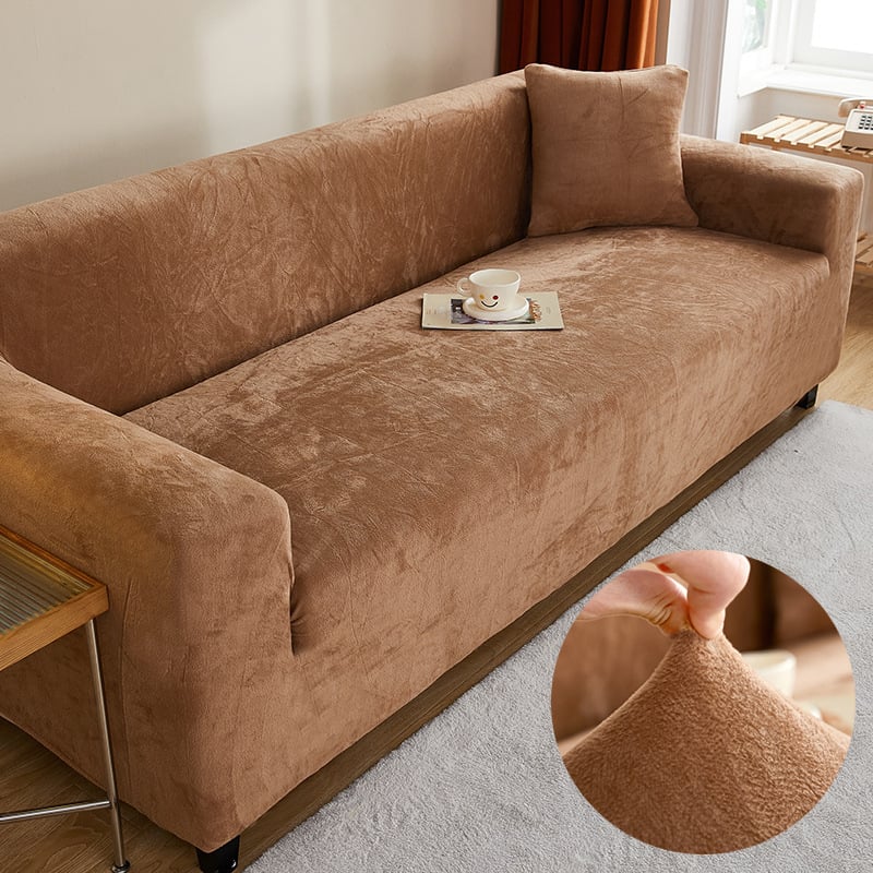 Pliuso sofų užvalkalas trims vietoms, minimalistinis stilius