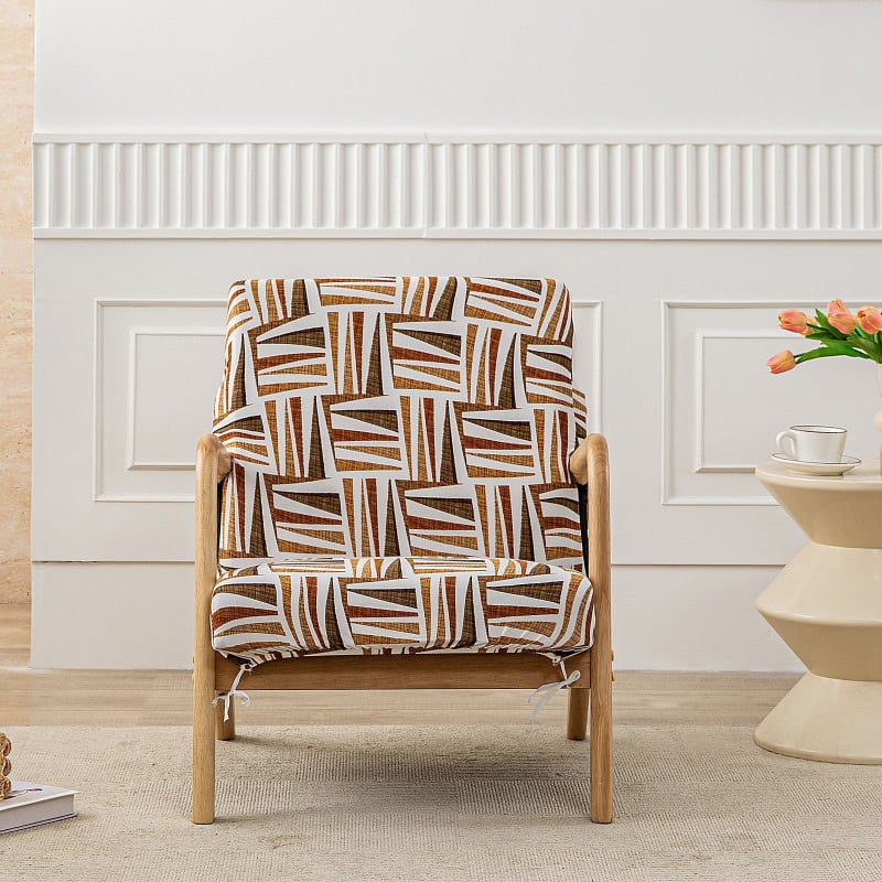 Покривало за единичен дървен стол, полиестер, правоъгълна форма, антихлъзгаща повърхност, износоустойчиво, прахозащита и декоративен стил, модерен минимализъм