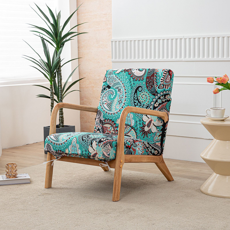 Покривало за единичен дървен стол, полиестер, правоъгълна форма, антихлъзгаща повърхност, износоустойчиво, прахозащита и декоративен стил, модерен минимализъм