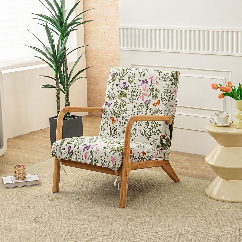 Покривало за единичен дървен стол, полиестер, правоъгълна форма, антихлъзгаща повърхност, износоустойчиво, прахозащита и декоративен стил, модерен минимализъм