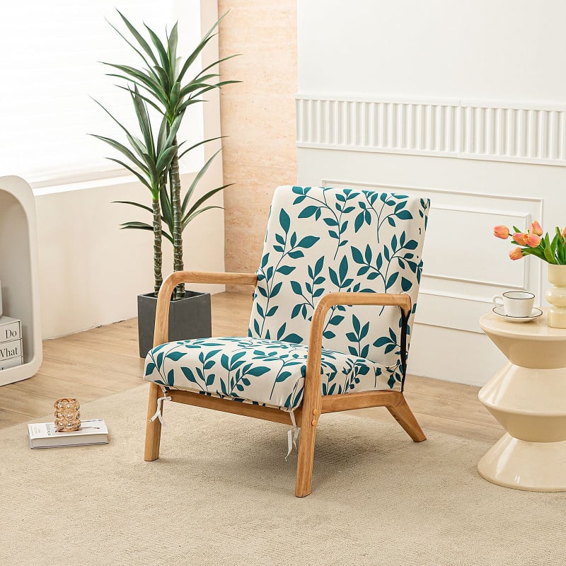 Покривало за единичен дървен стол, полиестер, правоъгълна форма, антихлъзгаща повърхност, износоустойчиво, прахозащита и декоративен стил, модерен минимализъм