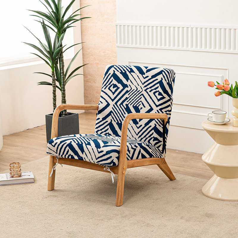 Покривало за единичен дървен стол, полиестер, правоъгълна форма, антихлъзгаща повърхност, износоустойчиво, прахозащита и декоративен стил, модерен минимализъм