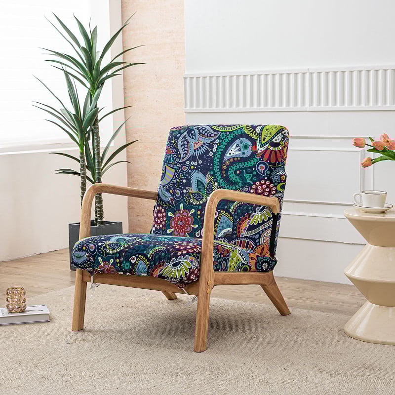 Покривало за единичен дървен стол, полиестер, правоъгълна форма, антихлъзгаща повърхност, износоустойчиво, прахозащита и декоративен стил, модерен минимализъм