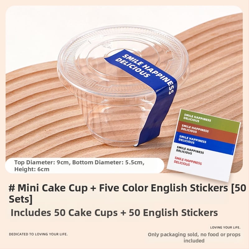 Deserto puodelių pakuotė (apvalios formos, iš plastiko, talpa mažiau nei 100 ml, skirtos pieno arbatinių parduotuvėms, mikrobangų krosnelė neprieinama)