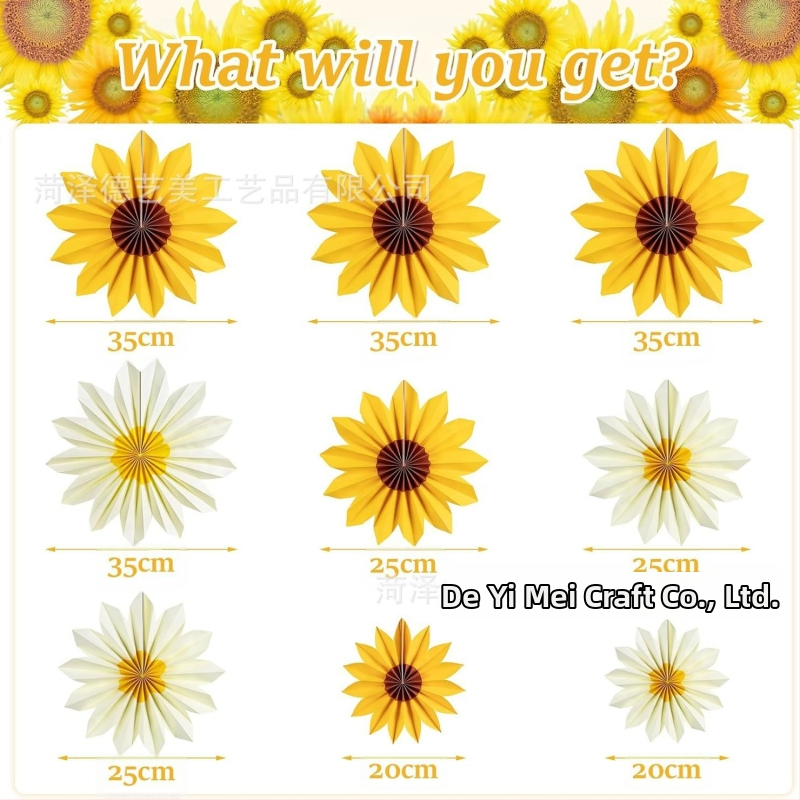 Κρεμαστά διακοσμητικά – διακόσμηση με ηλίανθο από χαρτί για πάρτι (Μάρκα: Deyimei; Υλικό: Χαρτί; Στυλ: Άλλο; Κατηγορία: Αξεσουάρ διαμόρφωσης χώρου)