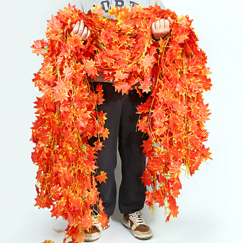 Zongwang Simulētais rotangs – rudens dekors, dekoratīvs rotangs ar zīda ziediem, sērija Simulated rattan, pielāgošana pieejama