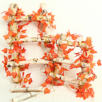 Zongwang Προσομοιωμένο Ράταν για Φθινοπωρινή Διακόσμηση, Διακοσμητικό Ράταν με Μεταξένια Λουλούδια, Σειρά Simulated rattan, Διαθέσιμη Παραμετροποίηση