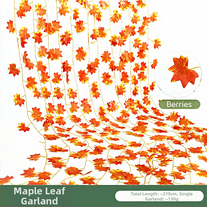 Zongwang Simulētais rotangs – rudens dekors, dekoratīvs rotangs ar zīda ziediem, sērija Simulated rattan, pielāgošana pieejama