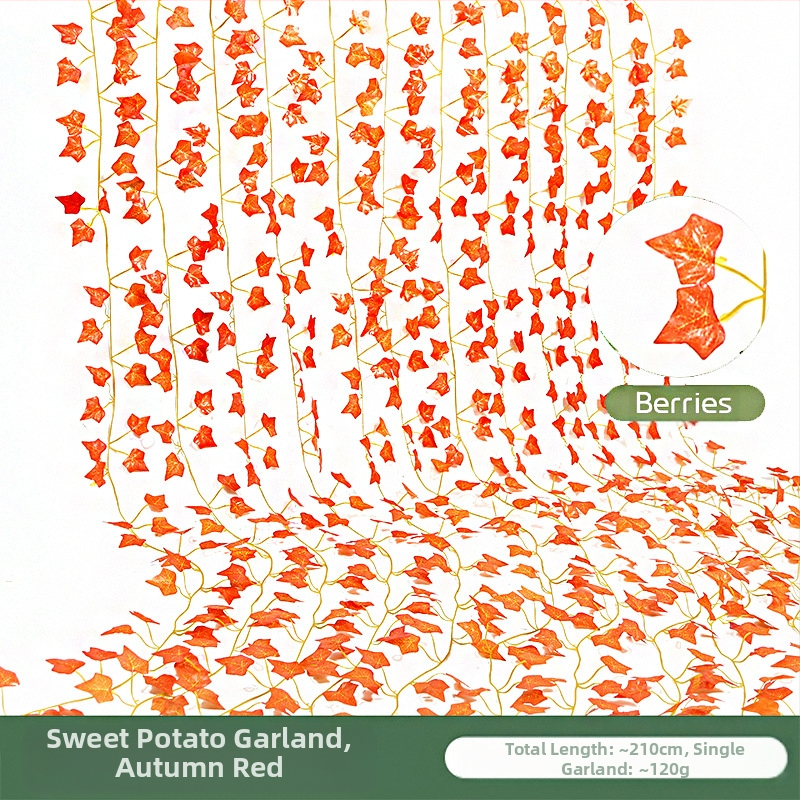 Zongwang Simulētais rotangs – rudens dekors, dekoratīvs rotangs ar zīda ziediem, sērija Simulated rattan, pielāgošana pieejama