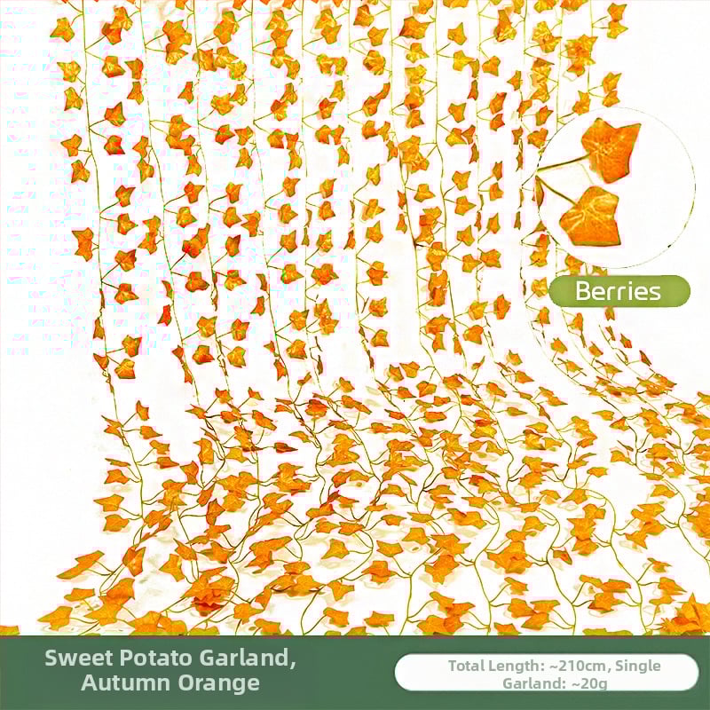 Zongwang Simulētais rotangs – rudens dekors, dekoratīvs rotangs ar zīda ziediem, sērija Simulated rattan, pielāgošana pieejama