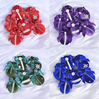 Πλαστικά χριστουγεννιάτικα κρεμαστά διακοσμητικά – Λουξ βελούδινη διαμαντένια σφαίρα, 6 τεμάχια, διακοσμητικό χώρου εκδήλωσης