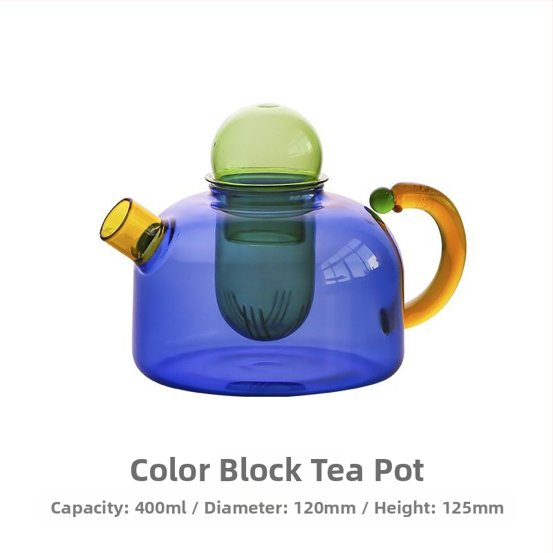 Ar borosilikato stiklo arbatinukas, atsparus aukštoms temperatūroms, japonų paprastas stilius, be arbatos padėklo