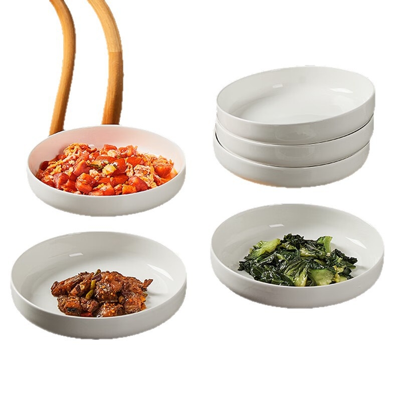 Keraminė gili plokštelė patiekalams, apvalios formos, vientisas raštas, tinkama mikrobangoms, paviršiaus dengimas po glazūra, logotipo spausdinimas