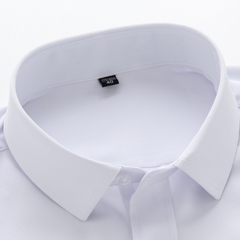 Πουκάμισο με ίνες μπαμπού, στενή γραμμή, τετράγωνος γιακά, μακριά μανίκια, μη σιδερώσιμο