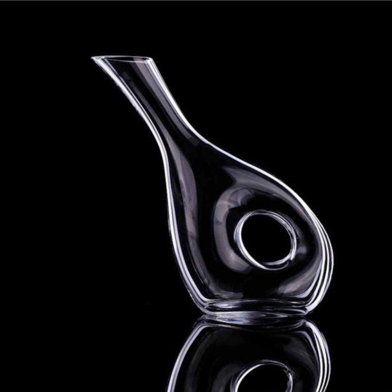 Stiklo dekantorius su U-formos, Europos stilius, paprastas dizainas, talpa 1000 ml ir daugiau