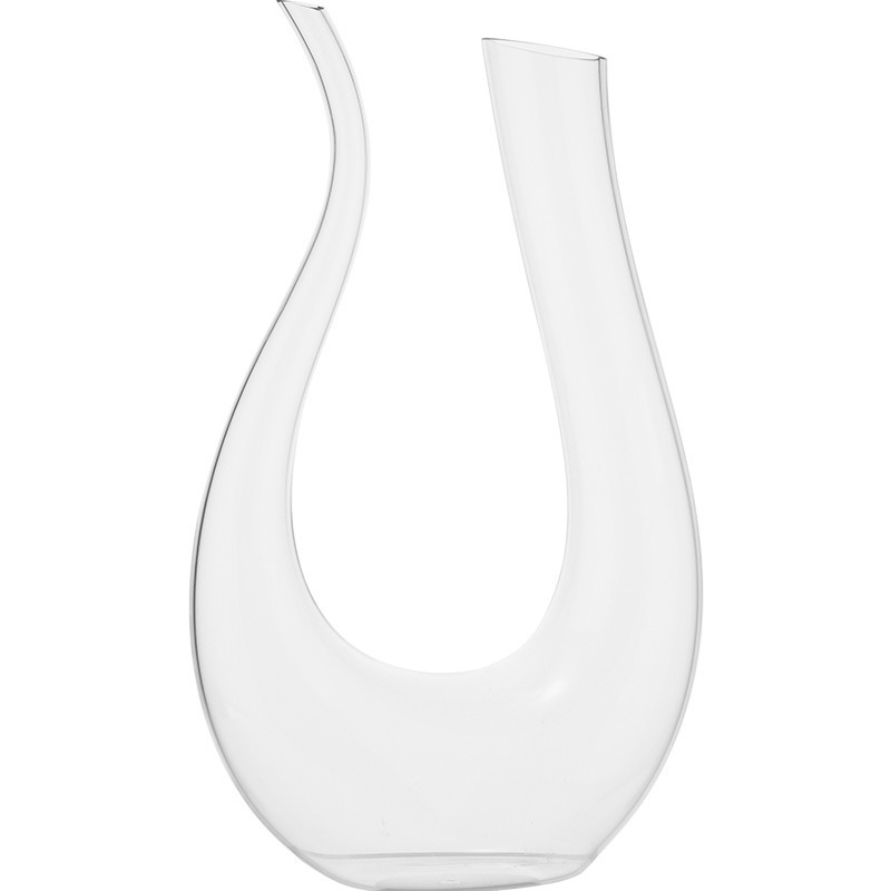 Stiklo dekantorius su U-formos, Europos stilius, paprastas dizainas, talpa 1000 ml ir daugiau