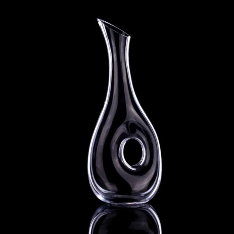 Stiklo dekantorius su U-formos, Europos stilius, paprastas dizainas, talpa 1000 ml ir daugiau
