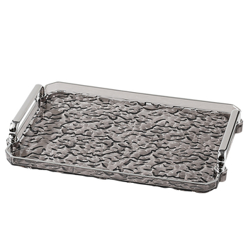 Ακρυλικός τετράγωνος δίσκος με διπλή λαβή, μοντέρνο μινιμαλιστικό στυλ, προσαρμόσιμος, κατάλληλος για σπίτι και ξενοδοχείο, όχι κατάλληλος για φούρνο μικροκυμάτων