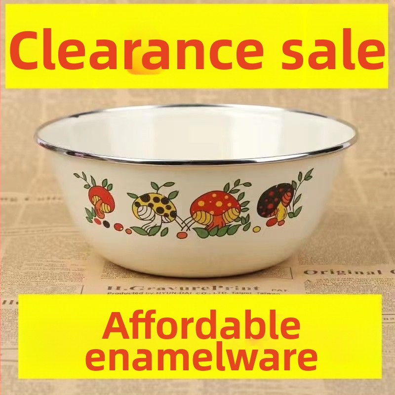 Μπολ εμαγιέ με καπάκι για νούντλες - Κινέζικό στυλ, Ακανόνιστο σχήμα