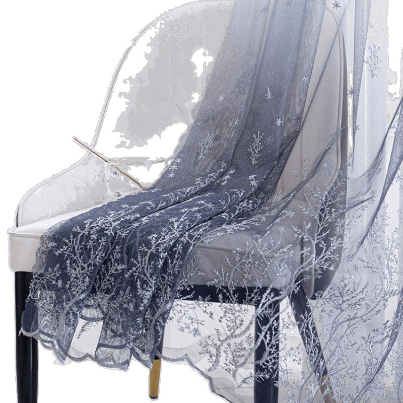 Géz függöny gradienttel, dupla rétegű blackout ablakvédő függöny nappaliba/hálószobába/erkélyre – perforált függöny, modern minimalist stílus; Anyag: Egyéb; Készítés: Egyéb; Nem testre szabható