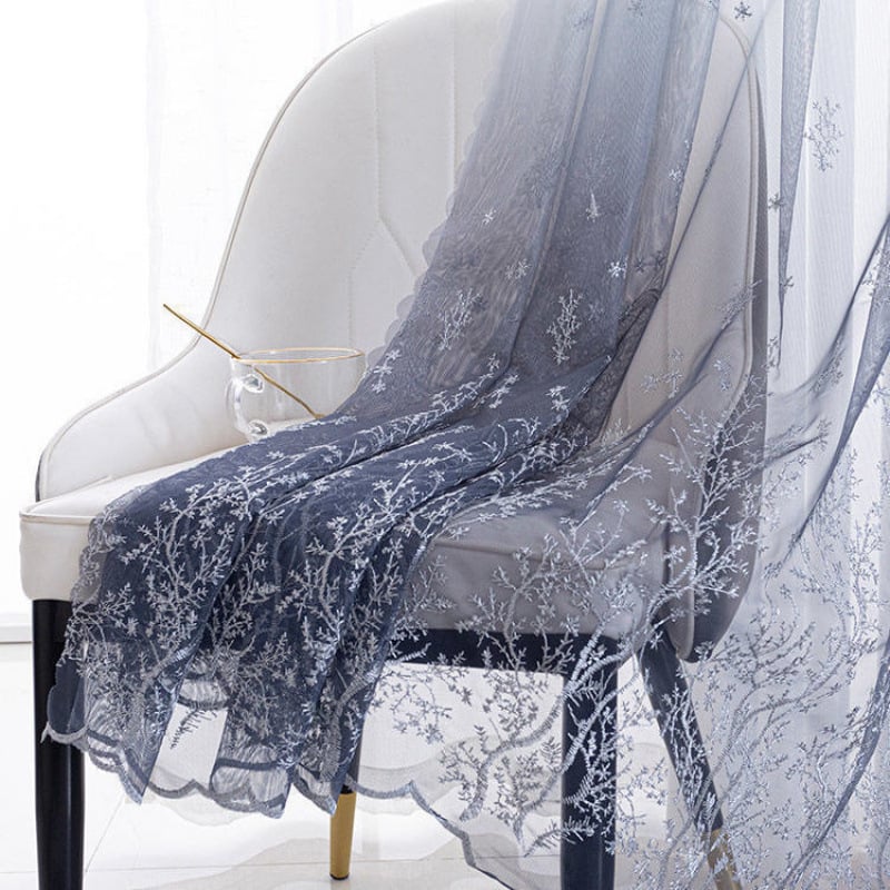 Géz függöny gradienttel, dupla rétegű blackout ablakvédő függöny nappaliba/hálószobába/erkélyre – perforált függöny, modern minimalist stílus; Anyag: Egyéb; Készítés: Egyéb; Nem testre szabható