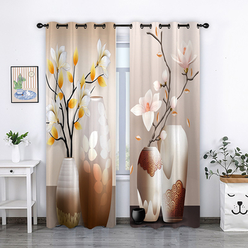 3D дигитално принтирано перде – полиестер 80/20 смес, печатен процес, полупокритие 40–70%, шарка: печат