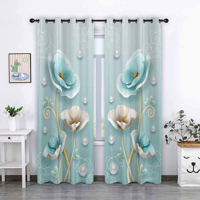 3D digitális nyomtatott függöny – poliészter 80/20 keverék, nyomtatási folyamat, félig árnyékoló 40–70%, minta: nyomtatás