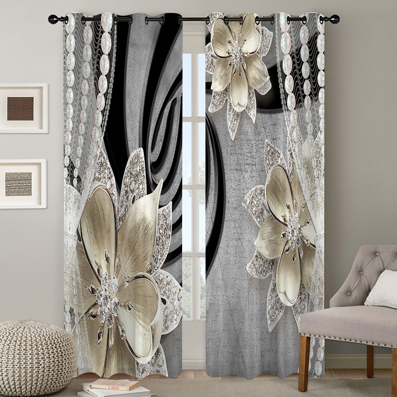 3D digitális nyomtatott függöny – poliészter 80/20 keverék, nyomtatási folyamat, félig árnyékoló 40–70%, minta: nyomtatás