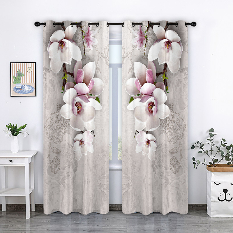 3D digitális nyomtatott függöny – poliészter 80/20 keverék, nyomtatási folyamat, félig árnyékoló 40–70%, minta: nyomtatás